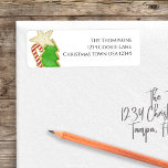 Christmas Cute Simple Whimsical Cookie Cut Outs Label<br><div class="desc">This design features a Christmas cute whimsical fun simple, a colorful festive watercolor minimalist, Christmas cookies cut out baking, a Christmas holiday return address label, Christmas holiday envelope seal, custom customized personalized family, with last name address city town, unique funny fun whimsy, a simplistic creative elegance minimalist, chef cook baker...</div>