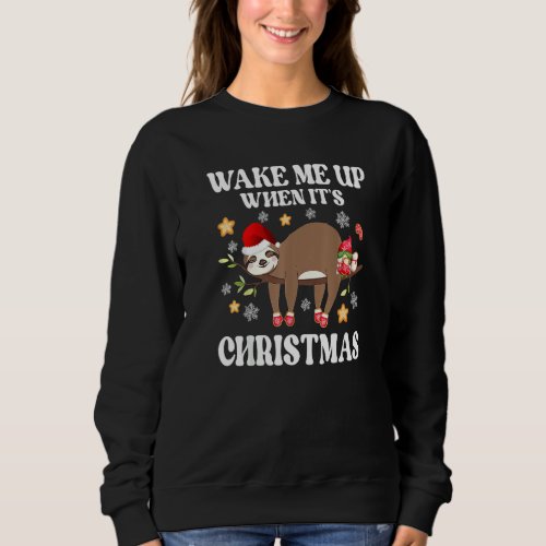 Christmas Cute Sleepy Sloth Funny Christmas Sloth  Sweatshirt