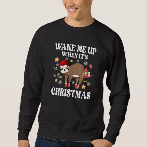 Christmas Cute Sleepy Sloth Funny Christmas Sloth  Sweatshirt