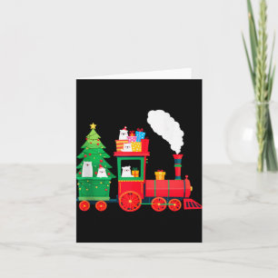 Christmas Cute Train With Lar Bears Santa Xmas T T Card
