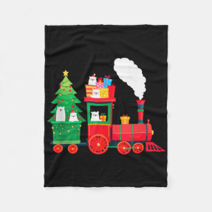 Christmas Cute Train With Lar Bears Santa Xmas T T Fleece Blanket