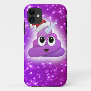 Christmas Cute Unicorn Poop Emoji Glow iPhone 11 Case
