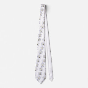 Christmas Cute Westie Dog Art and Snow flake Neck Tie
