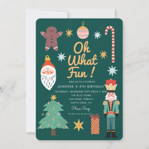 Christmas Cute What fun Whimsical birthday Invitation