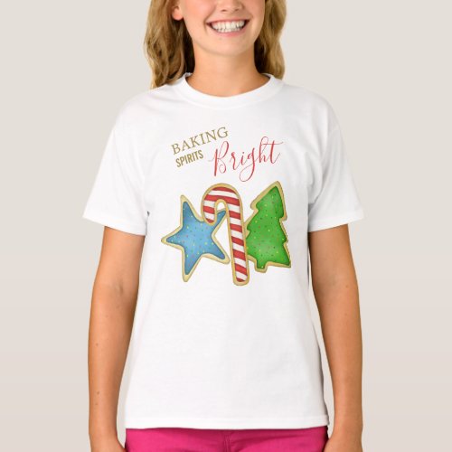 Christmas Cute Whimsical Baking Spirits Bright  T_Shirt