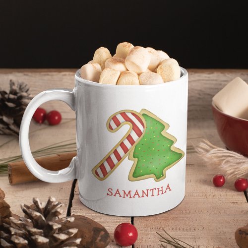 Christmas Cute Whimsical Cutout Cookies Custom  Coffee Mug
