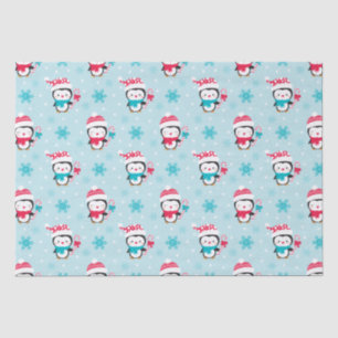 Christmas Cute Winter Penguin Tissue Paper