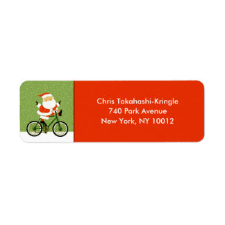 Christmas Cycling Holiday Biking Label