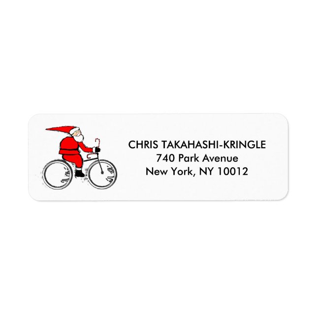 Christmas Cycling Label (Front)
