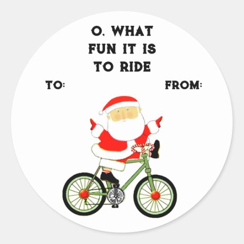 Christmas Cyclist Gift Tags