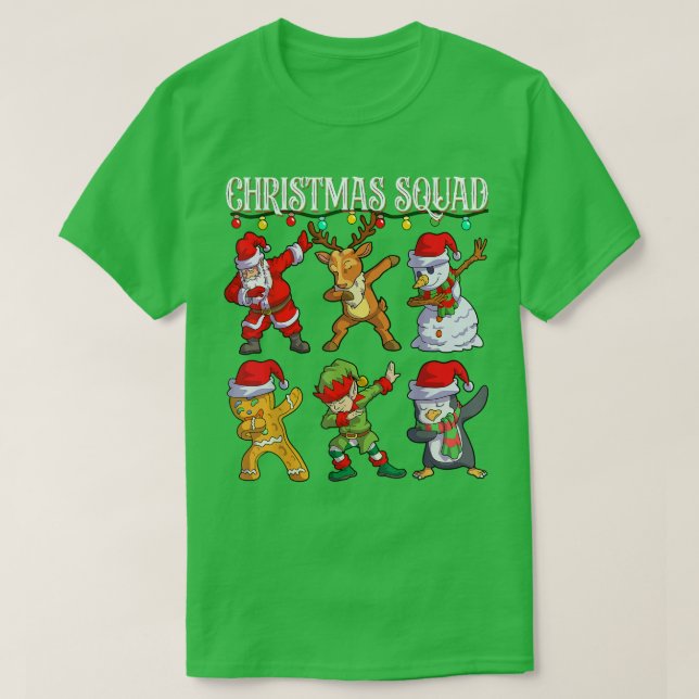 Christmas Dab Santa Friends Matching Family Christ T-Shirt (Design Front)