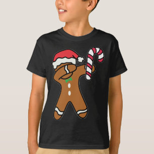 Christmas Dabbing Gingerbread Man Candy Cane Dance T-Shirt