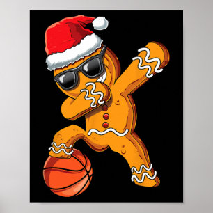 Christmas Dabbing Gingerbread Man Dab Cool Bysketb Poster