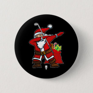 Christmas Dabbing Golf Santa Hip Hop Dab Dance Gif Button