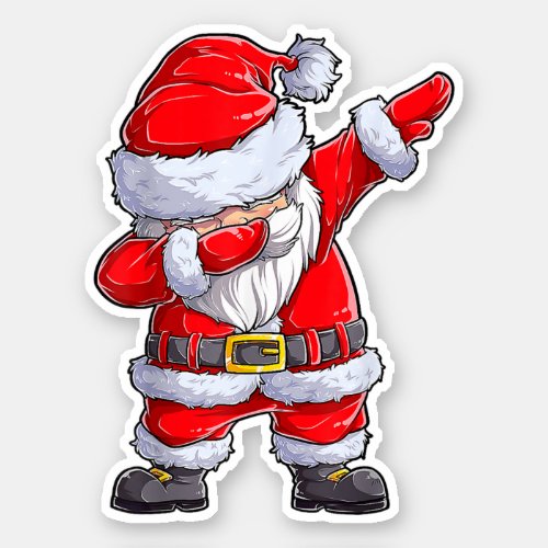 Christmas Dabbing Santa Claus Funny Xmas Dab Cute Sticker