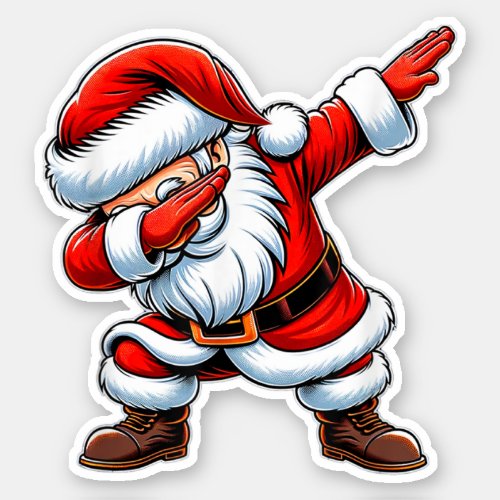 Christmas Dabbing Santa Claus Funny Xmas Dab Cute Sticker