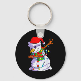 Christmas Dabbing Snowman Kids Girls Boys Matching Keychain