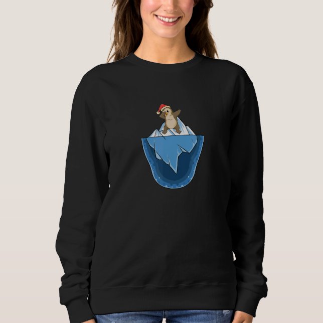 Christmas Dabbing Xmas Winter Penguin Christmas Ch Sweatshirt (Front)