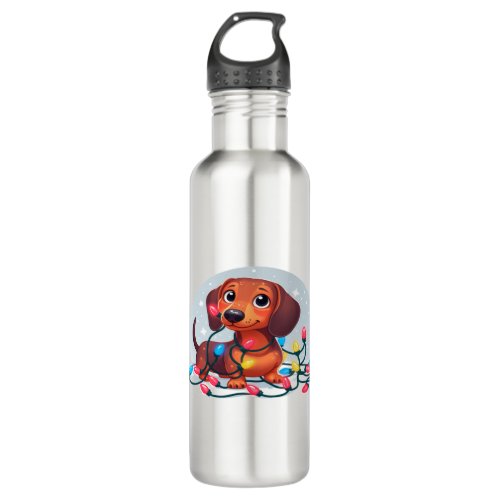 Christmas Dachshund  1 Stainless Steel Water Bottle
