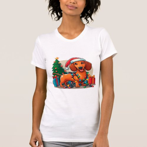 Christmas Dachshund  2 T_Shirt