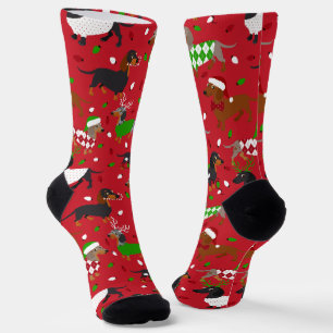 Christmas Dachshund All Coats Socks