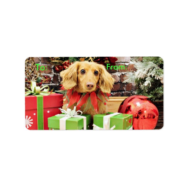 Christmas - Dachshund - Bo Label (Front)