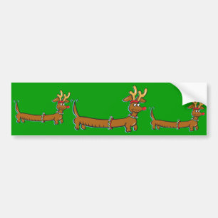 Christmas Dachshund Bumper Sticker