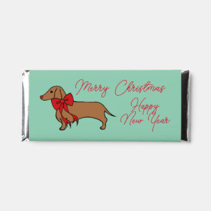 Christmas Dachshund Candy Bar Gift