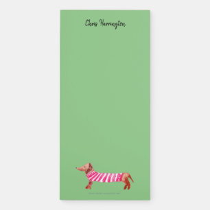 Christmas Dachshund Cute Holiday To-Do List Magnetic Notepad