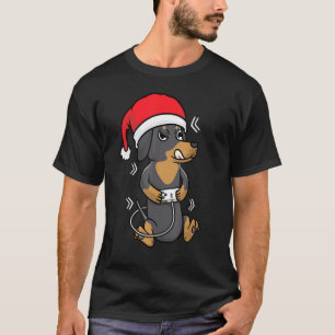 Christmas Dachshund Dog Gamer Gaming Video Game We T-Shirt