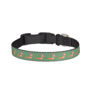 Christmas Dachshund Dog Green Pet Collar