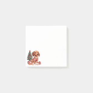 Christmas Dachshund Dog Holiday Cookies Post-it Notes
