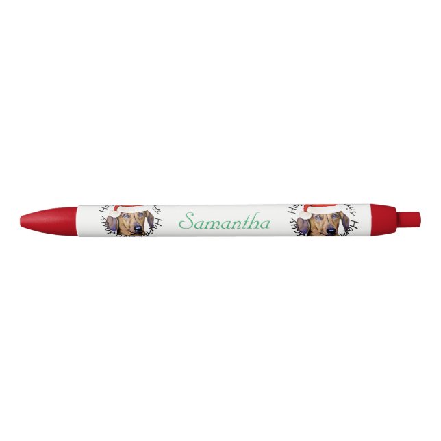 Christmas Dachshund dog personalized pen (Front)