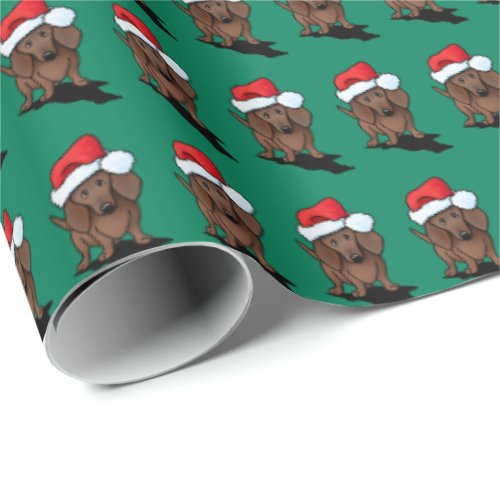 Christmas Dachshund Dog Wrapping Paper