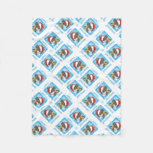 Christmas Dachshund Fleece Blanket