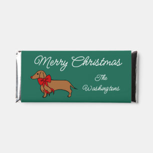 Christmas Dachshund Gift Hershey’s Candy Bars