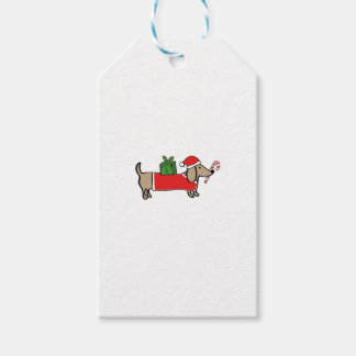 Christmas dachshund gift tags