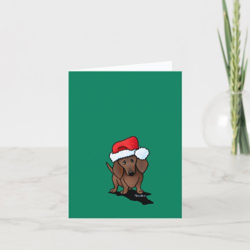 Christmas Dachshund Holiday Card