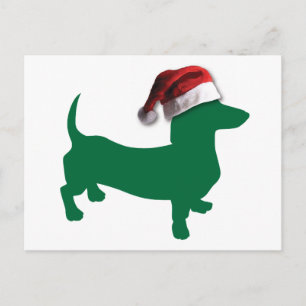 Christmas Dachshund Holiday Postcard