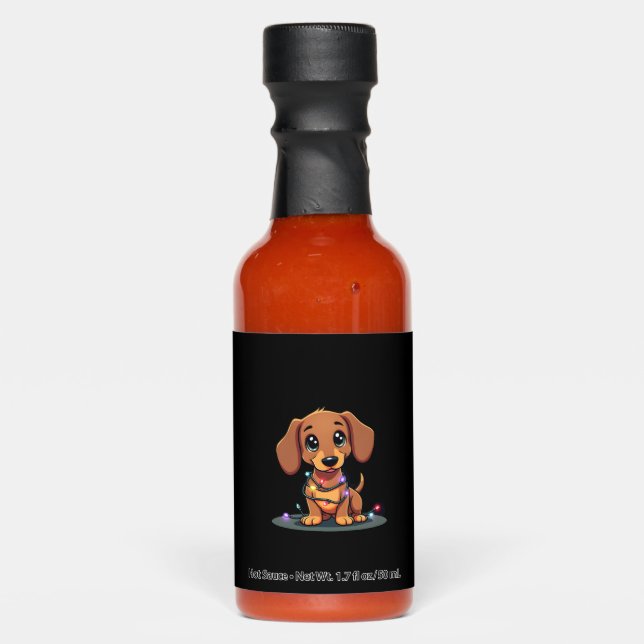 Christmas Dachshund Lights (1) Hot Sauces (Front)