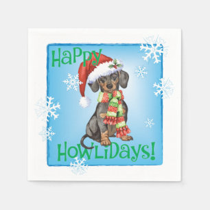 Christmas Dachshund Napkins