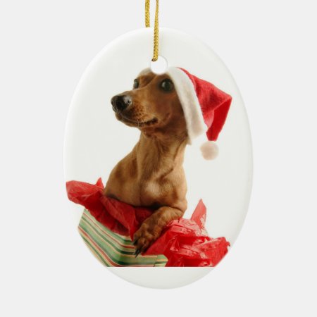 Christmas Dachshund Ornament