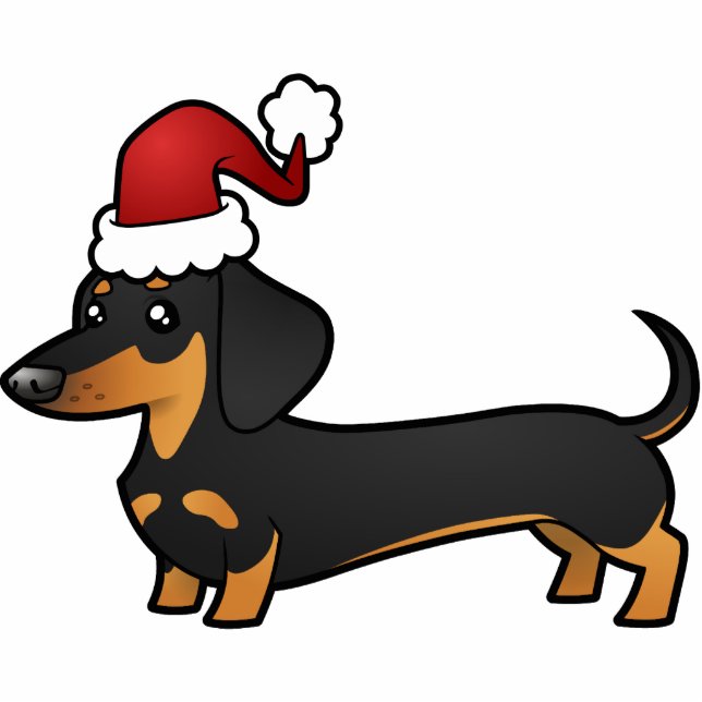 Christmas Dachshund Ornament (smooth coat) (Front)