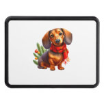 Christmas Dachshund Painting - Holiday Doxie Hitch Cover