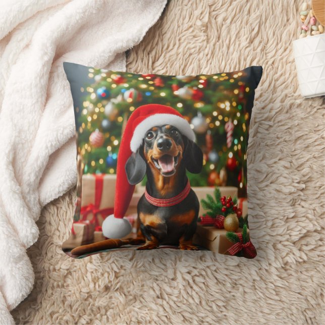 christmas dachshund pillow (Blanket)
