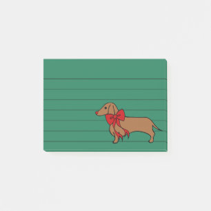 Christmas Dachshund Post It Notes Gift