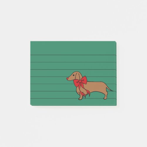 Christmas Dachshund Post It Notes Gift
