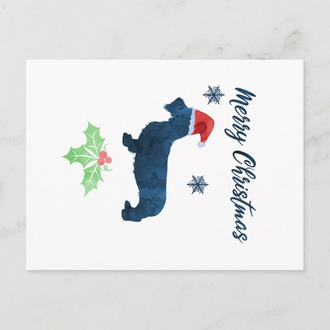 Christmas Dachshund Postcard (Front)