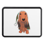 Christmas Dachshund- Red longhaired    Hitch Cover