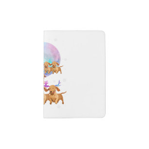 Christmas Dachshund Reindeer Santa Dog Mom Passport Holder